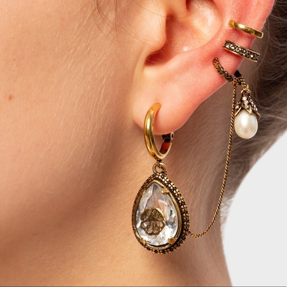 Alexander McQueen Jewelry - AMQ Crystal Drop Ear Cuff
